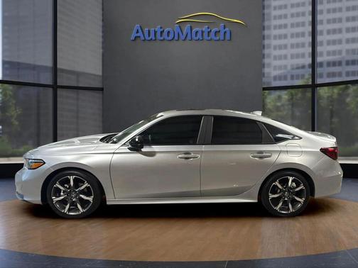 Solar Silver Metallic 2025 Honda Civic Hybrid Sport Touring