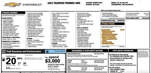 2023 Chevrolet Traverse Premier