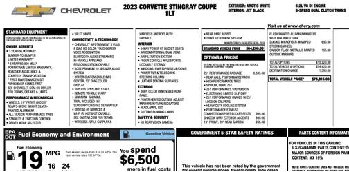 2023 Chevrolet Corvette Stingray w/1LT