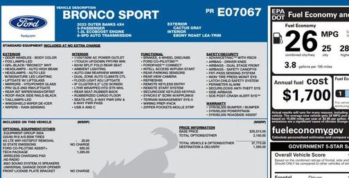 2023 Ford Bronco Sport Outer Banks