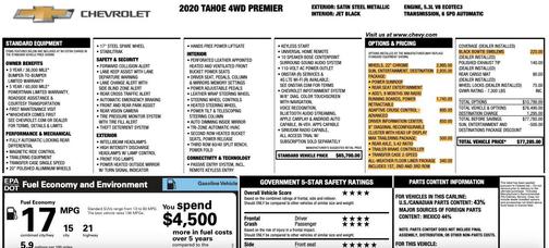 2020 Chevrolet Tahoe Premier