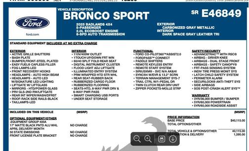 2025 Ford Bronco Sport Badlands