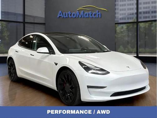 Pearl White Multi-Coat 2022 Tesla Model 3 Performance