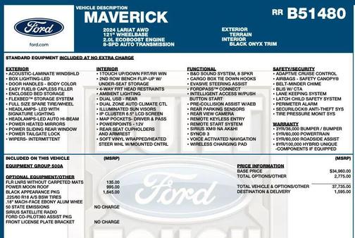 Terrain 2024 Ford Maverick Lariat