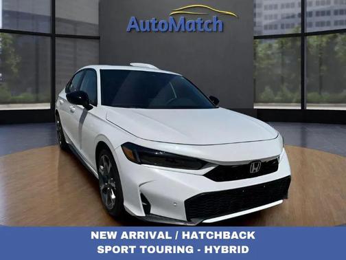 Platinum White Pearl 2026 Honda Civic Hybrid Sport Touring