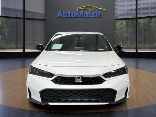 Platinum White Pearl 2026 Honda Civic Hybrid Sport Touring