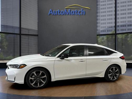 Platinum White Pearl 2026 Honda Civic Hybrid Sport Touring