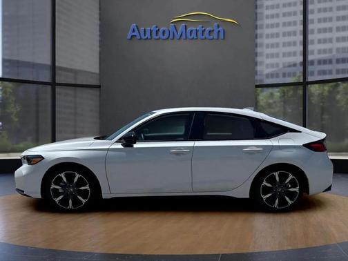 Platinum White Pearl 2026 Honda Civic Hybrid Sport Touring