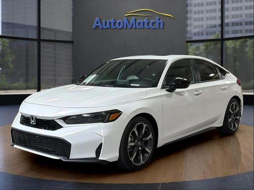 Platinum White Pearl 2026 Honda Civic Hybrid Sport Touring