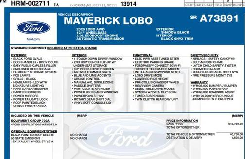 2025 Ford Maverick Lobo