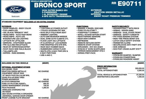 2024 Ford Bronco Sport Outer Banks