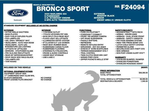 2024 Ford Bronco Sport Badlands