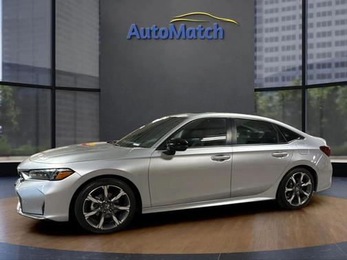 Solar Silver Metallic 2025 Honda Civic Hybrid Sport Touring
