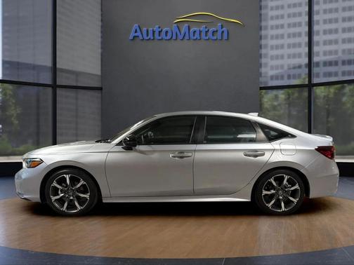 Solar Silver Metallic 2025 Honda Civic Hybrid Sport Touring