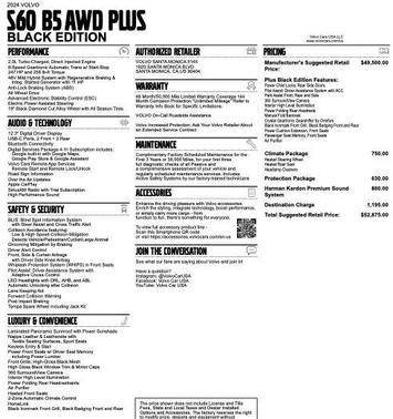 2024 Volvo S60 B5 Plus Black Edition