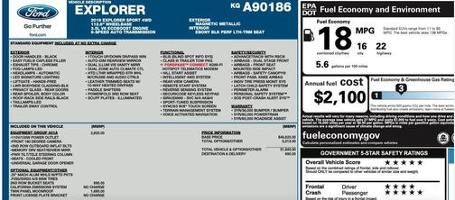 2019 Ford Explorer Sport