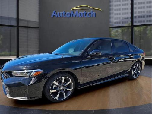 Crystal Black Pearl 2025 Honda Civic Hybrid Sport Touring