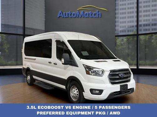 White Platinum Metallic Tri-Coat 2020 Ford Transit-350 XLT