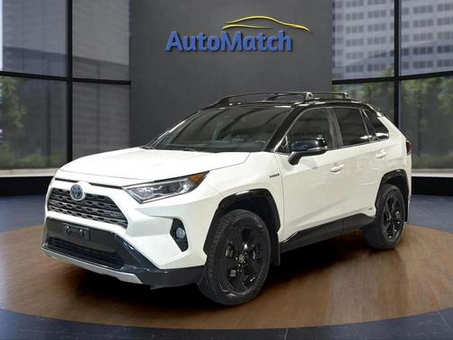 Blizzard Pearl w/Midnight Black Roof 2020 Toyota RAV4 Hybrid SE