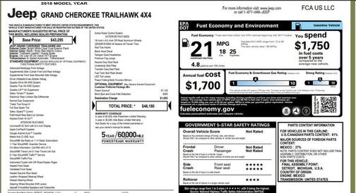 2018 Jeep Grand Cherokee Trailhawk