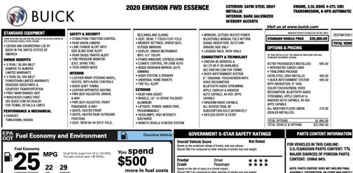 2020 Buick Envision FWD Essence
