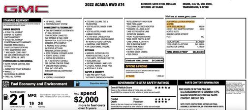 2022 GMC Acadia AWD AT4