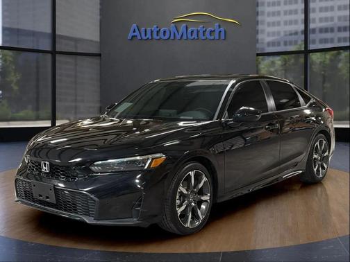 Crystal Black Pearl 2025 Honda Civic Hybrid Sport Touring