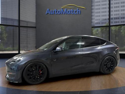 Gray 2025 Tesla Model Y Performance Dual Motor All-Wheel Drive