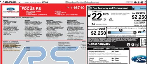 2016 Ford Focus RS Base
