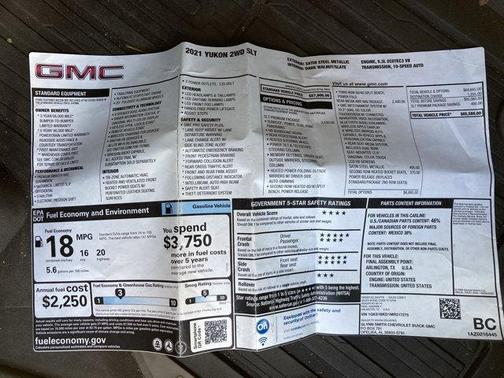 Satin Steel Metallic 2021 GMC Yukon SLT