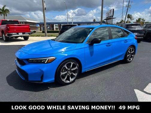 Boost Blue Pearl 2025 Honda Civic Hybrid Sport Touring