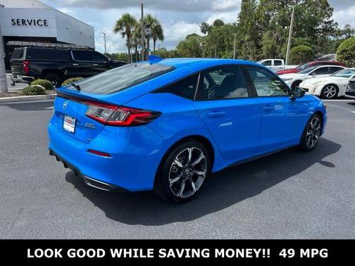 Boost Blue Pearl 2025 Honda Civic Hybrid Sport Touring
