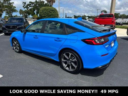 Boost Blue Pearl 2025 Honda Civic Hybrid Sport Touring