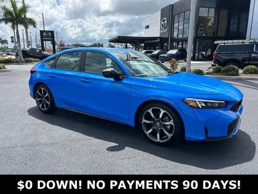 Boost Blue Pearl 2025 Honda Civic Hybrid Sport Touring