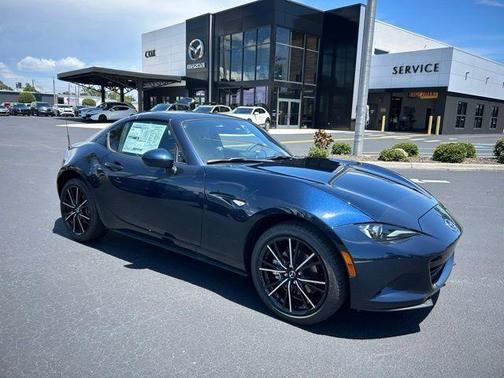 Crystal Blue 2025 Mazda MX-5 Miata RF Grand Touring Convertible
