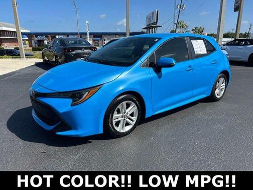 Blue Flame 2019 Toyota Corolla Hatchback SE