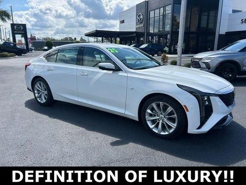 Summit White 2025 Cadillac CT5 Premium Luxury RWD