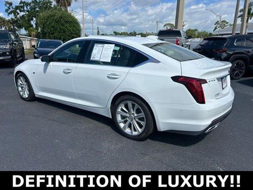 Summit White 2025 Cadillac CT5 Premium Luxury RWD