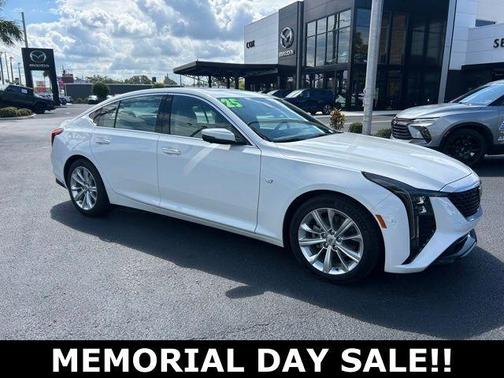 Summit White 2025 Cadillac CT5 Premium Luxury RWD