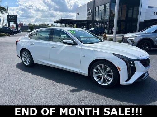 Summit White 2025 Cadillac CT5 Premium Luxury RWD