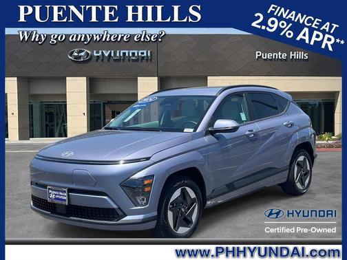 Meta Blue Pearl 2024 Hyundai KONA EV SEL