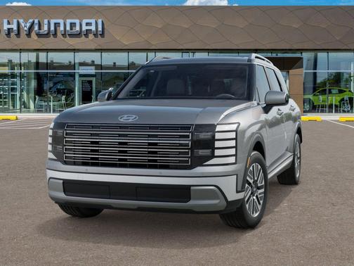 Typhoon Silver Metallic 2026 Hyundai Palisade Hybrid Blue SEL 8P