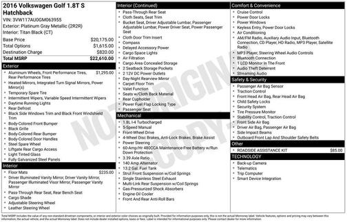 2016 Volkswagen Golf TSI S 4-Door