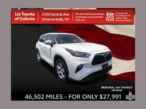 Blizzard Pearl 2020 Toyota Highlander LE