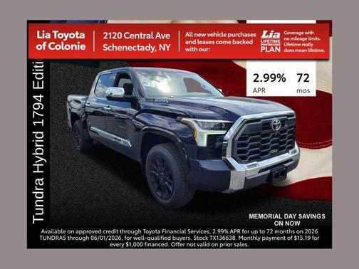 Blueprint 2026 Toyota Tundra Hybrid 1794 Edition