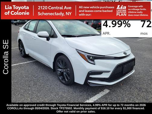 Ice Cap 2026 Toyota Corolla SE