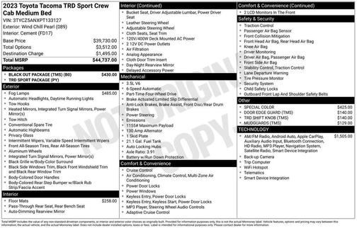 2023 Toyota Tacoma TRD Sport
