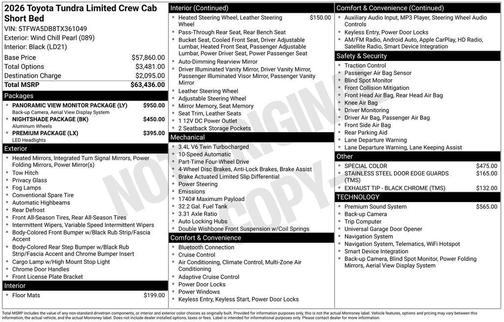 2026 Toyota Tundra Limited