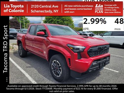 Supersonic Red 2026 Toyota Tacoma TRD Sport