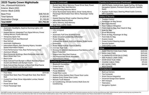 2025 Toyota Crown Nightshade Edition